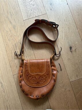 Patricia Nash Tan Leather Crossbody Bag